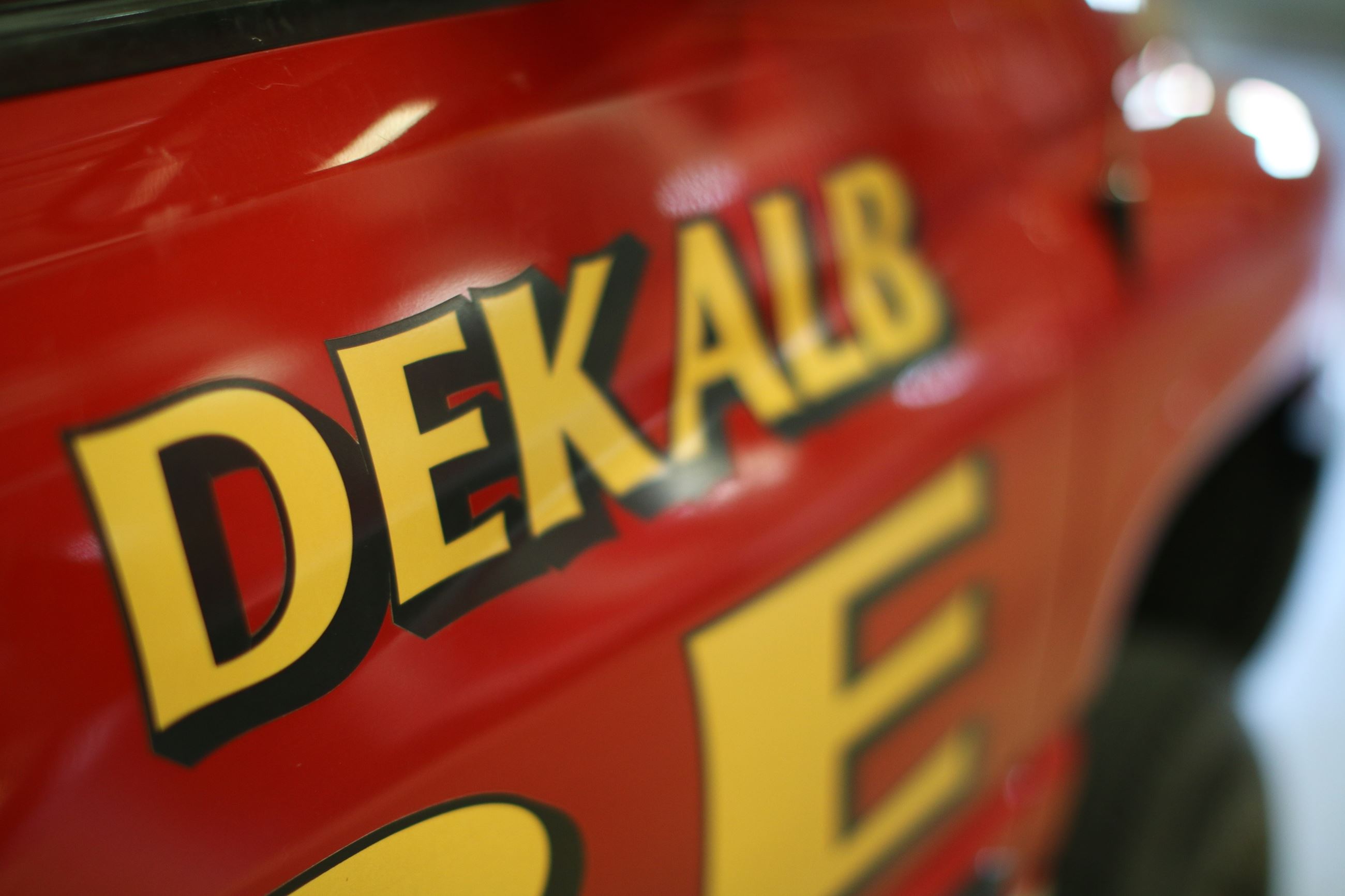DeKalb appears on the side of a Fire vehicle