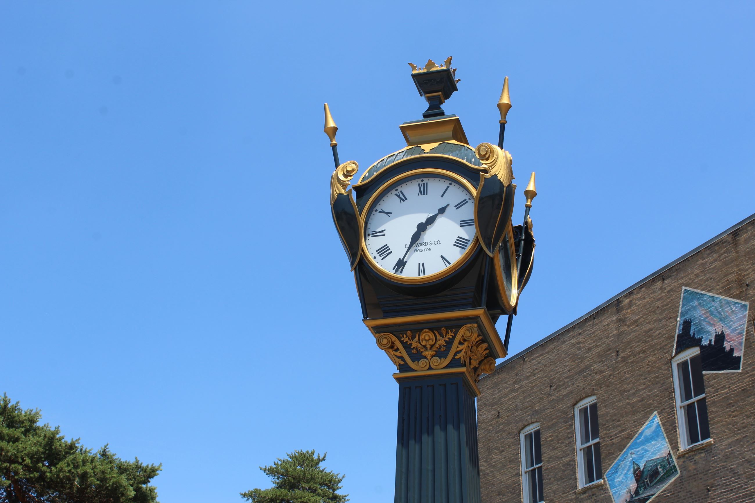 The Soldiers and Sailors Memorial Clock in Memorial Park