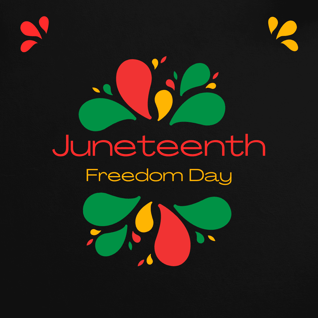Red, green and yellow graphics with the text 