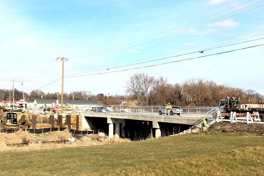 Work continues on the North First Street bridge project.