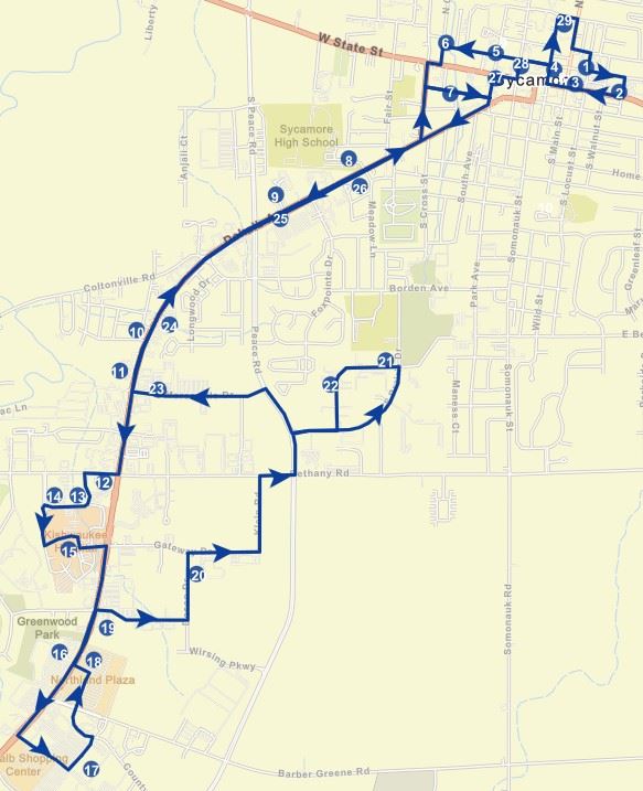 Route 21 effective 3.09.25