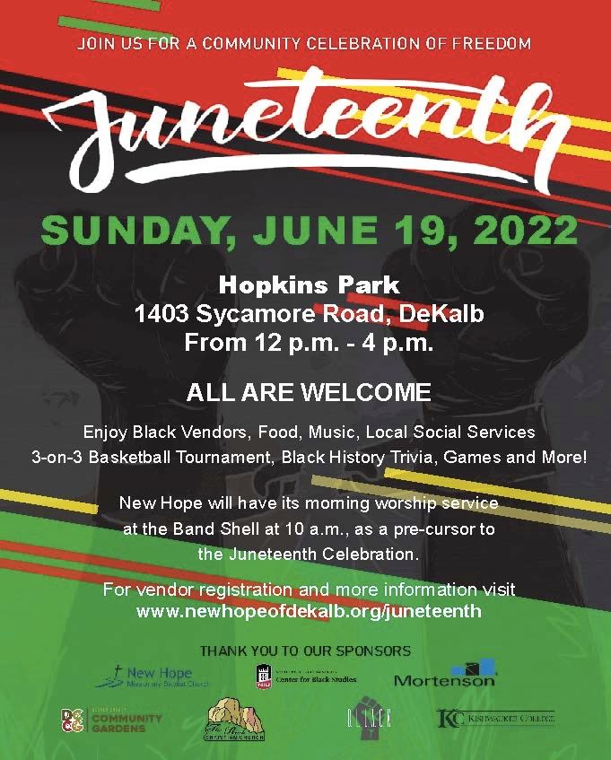 Information on the Juneteenth Celebration in Hopkins Park